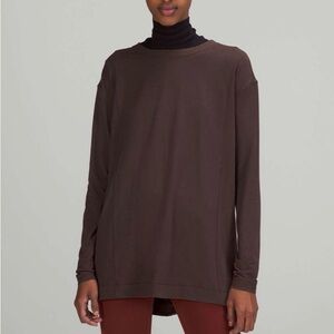 Lululemon Modal Pleated Back Long Sleeve Shirt
